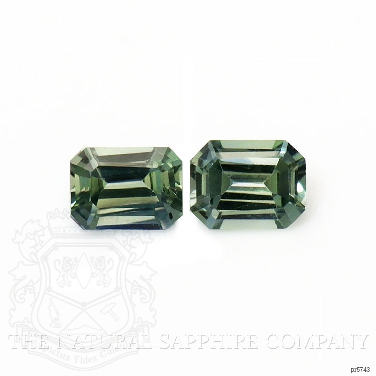 0.48 Ct.Tw. Bluish Green Sapphire Pair from Madagascar