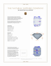 0.48 Ct.Tw.Total Carat Weight Bluish Green Sapphire Pair from Madagascar 3 D Scan Report