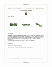 0.61 Ct.Tw.Total Carat Weight Green Sapphire Pair from Madagascar Appraisal
