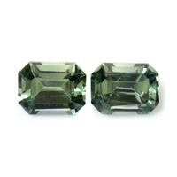 0.59 Ct.Tw.Total Carat Weight Bluish Green Sapphire Pair from Madagascar Video