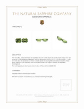 0.53 Ct.Tw.Total Carat Weight Green Sapphire Pair from Madagascar Appraisal