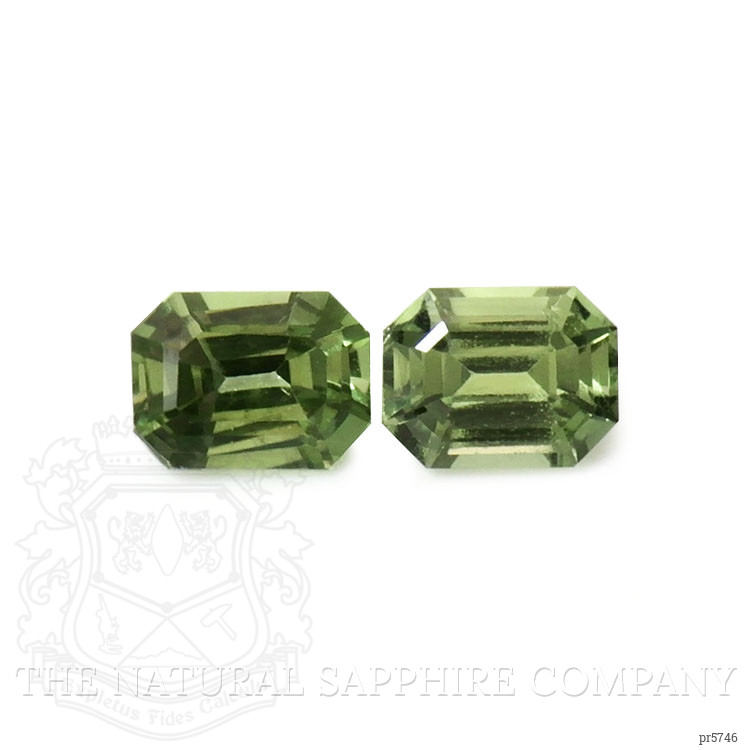 0.53 Ct.Tw. Green Sapphire Pair from Madagascar