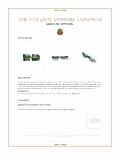 0.53 Ct.Tw.Total Carat Weight Bluish Green Sapphire Pair from Madagascar Appraisal