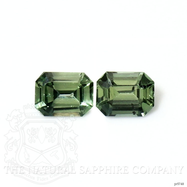 0.53 Ct.Tw. Bluish Green Sapphire Pair from Madagascar