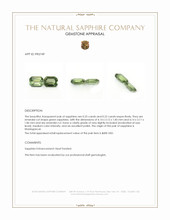 0.47 Ct.Tw.Total Carat Weight Green Sapphire Pair from Madagascar Appraisal