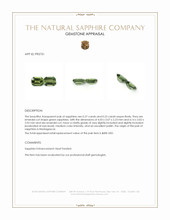 0.50 Ct.Tw.Total Carat Weight Green Sapphire Pair from Madagascar Appraisal