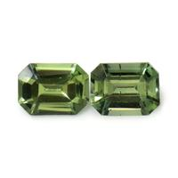 0.50 Ct.Tw.Total Carat Weight Green Sapphire Pair from Madagascar Video