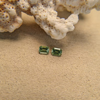 0.50 Ct.Tw.Total Carat Weight Green Sapphire Pair from Madagascar Life Style