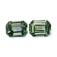 0.52 Ct.Tw.Total Carat Weight Bluish Green Sapphire Pair from Madagascar Video