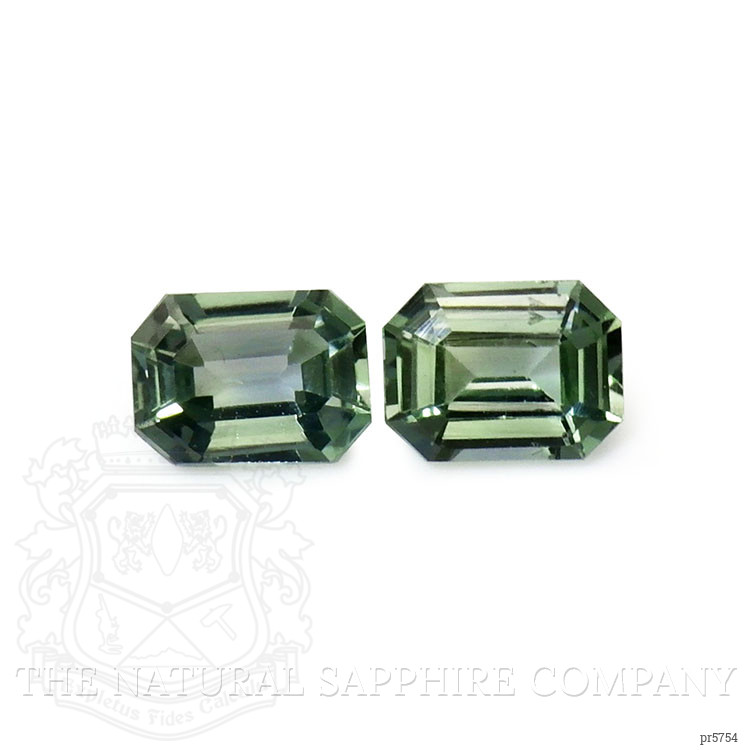 0.52 Ct.Tw. Bluish Green Sapphire Pair from Madagascar