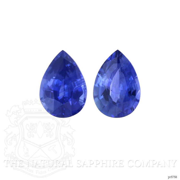 1.58 Ct.Tw. Blue Sapphire Pair from Ceylon (Sri Lanka)