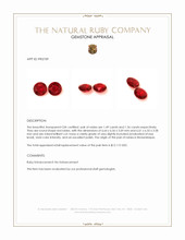 2.85 Ct.Tw.Total Carat Weight Ruby Pair from Mozambique Appraisal