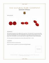 2.85 Ct.Tw.Total Carat Weight Ruby Pair from Mozambique Appraisal