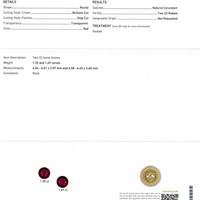 2.85 Ct.Tw.Total Carat Weight Ruby Pair from Mozambique Scan Report