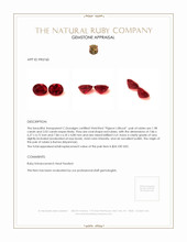 4.00 Ct.Tw.Total Carat Weight Ruby Pair from Burma (Myanmar) Appraisal