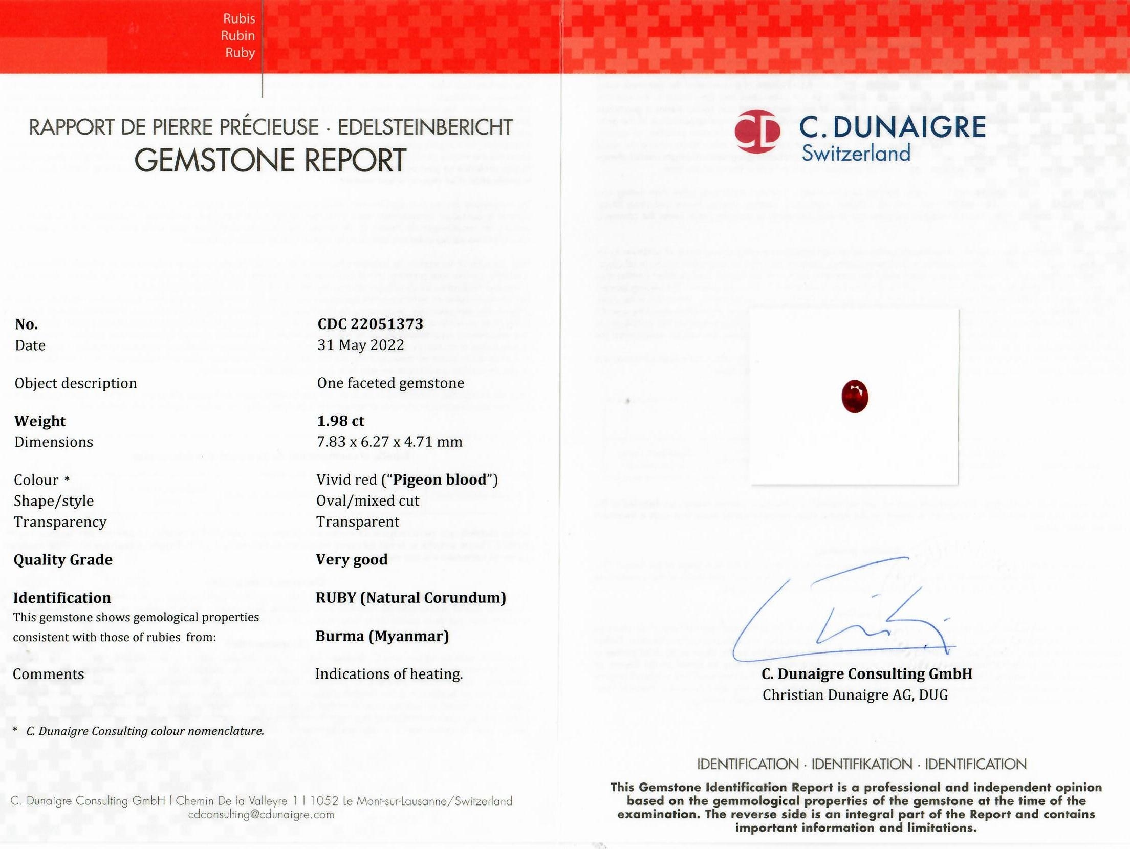 4.00 Ct.Tw. Ruby Pair from Burma (Myanmar)