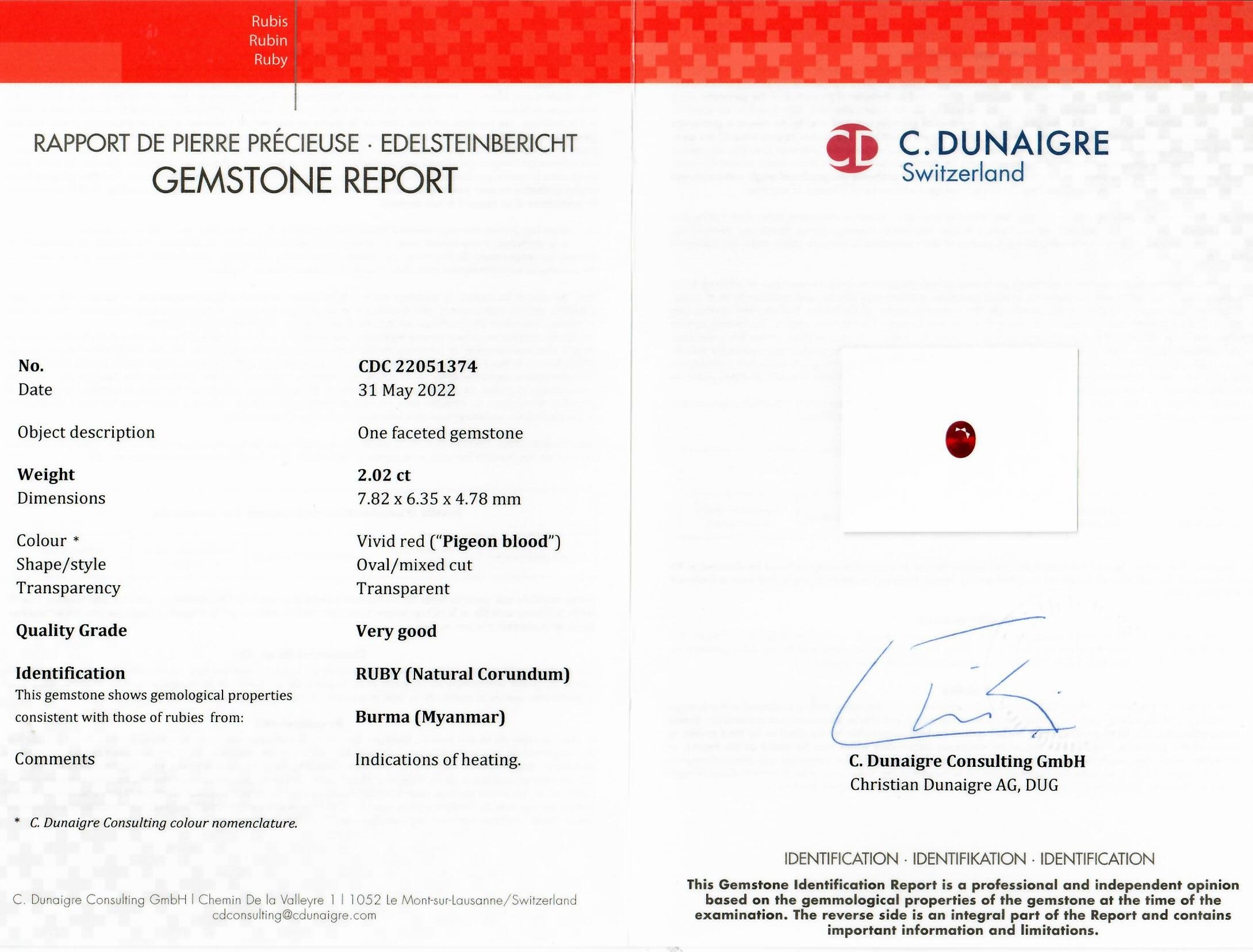 4.00 Ct.Tw. Ruby Pair from Burma (Myanmar)