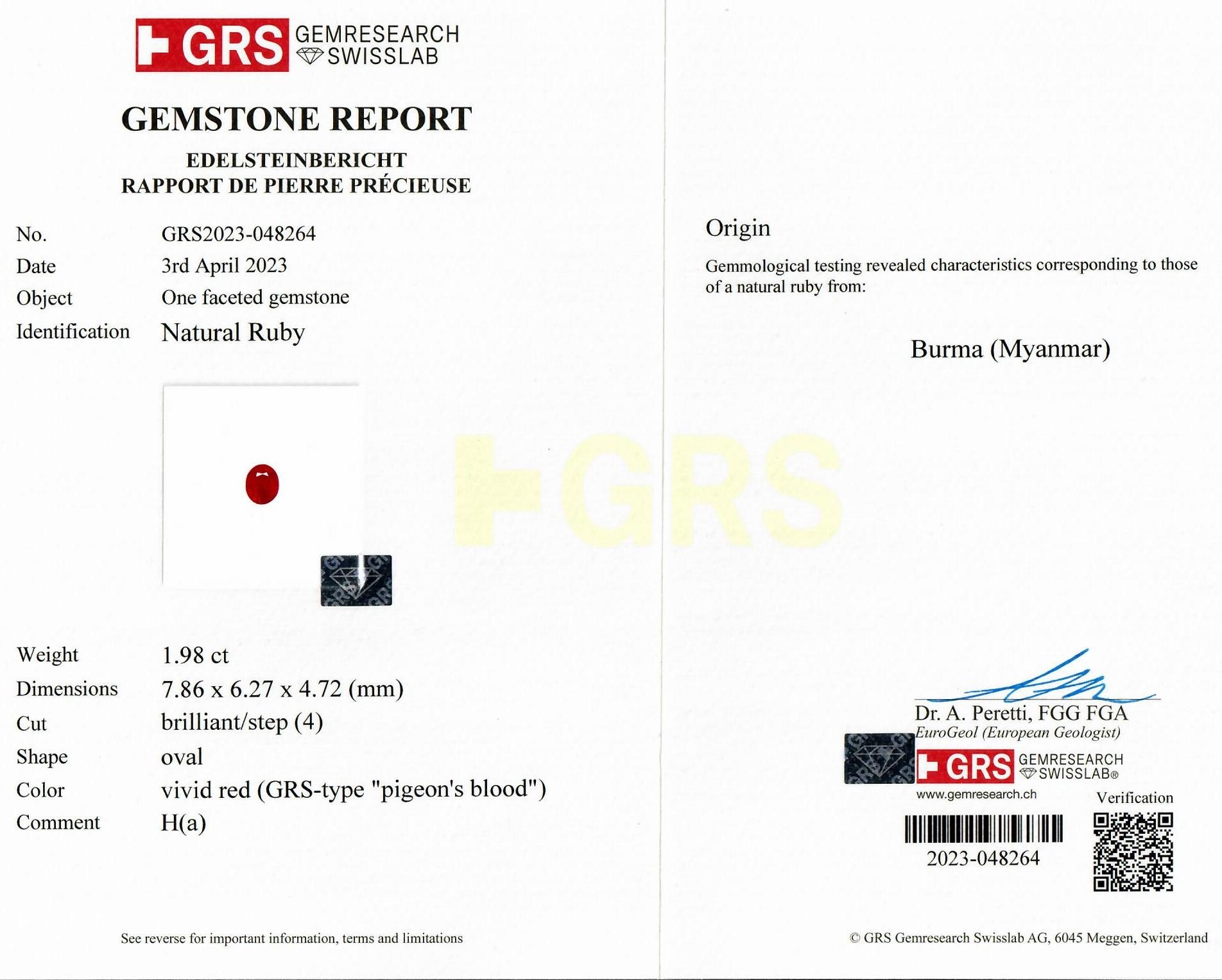 4.00 Ct.Tw. Ruby Pair from Burma (Myanmar)