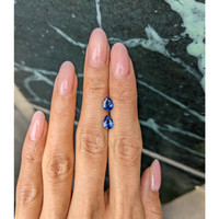 1.54&nbsp;Ct.Tw.Total Carat Weight Blue Sapphire Pair from Ceylon (Sri Lanka) Life Style