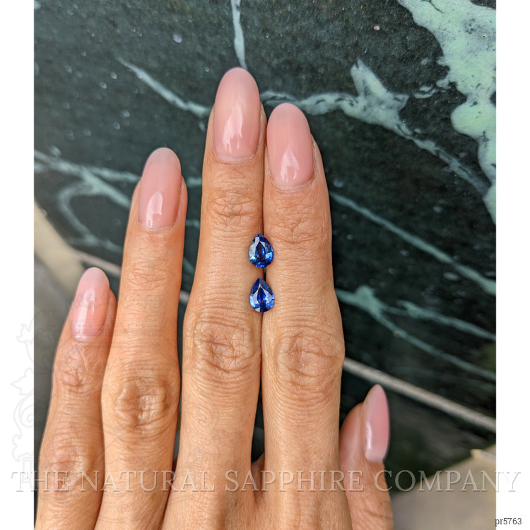 1.54 Ct.Tw. Blue Sapphire Pair from Ceylon (Sri Lanka)