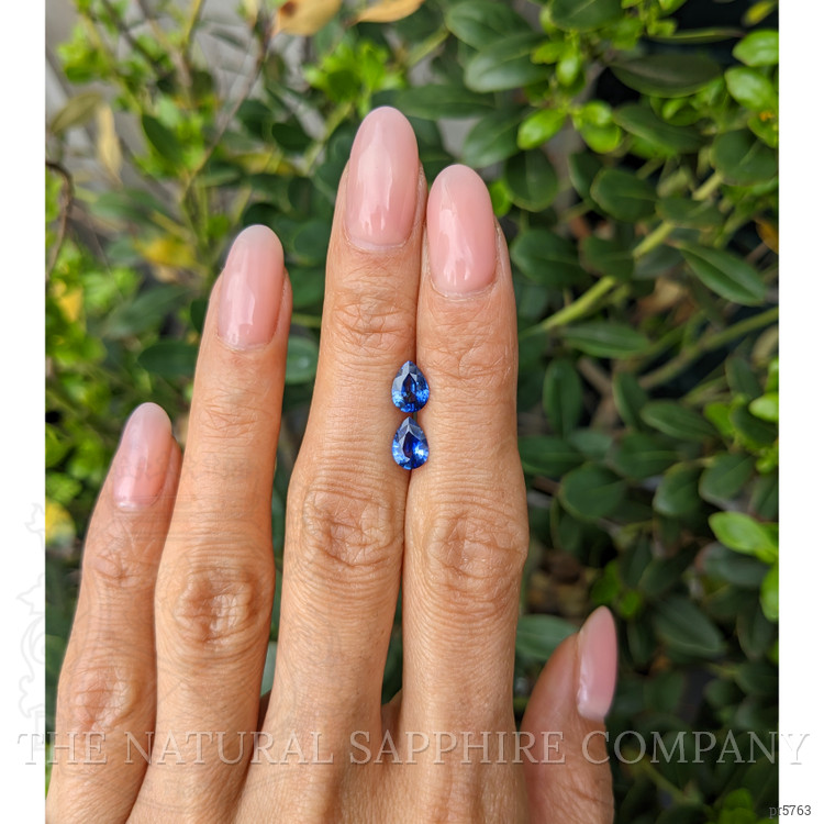 1.54 Ct.Tw. Blue Sapphire Pair from Ceylon (Sri Lanka)