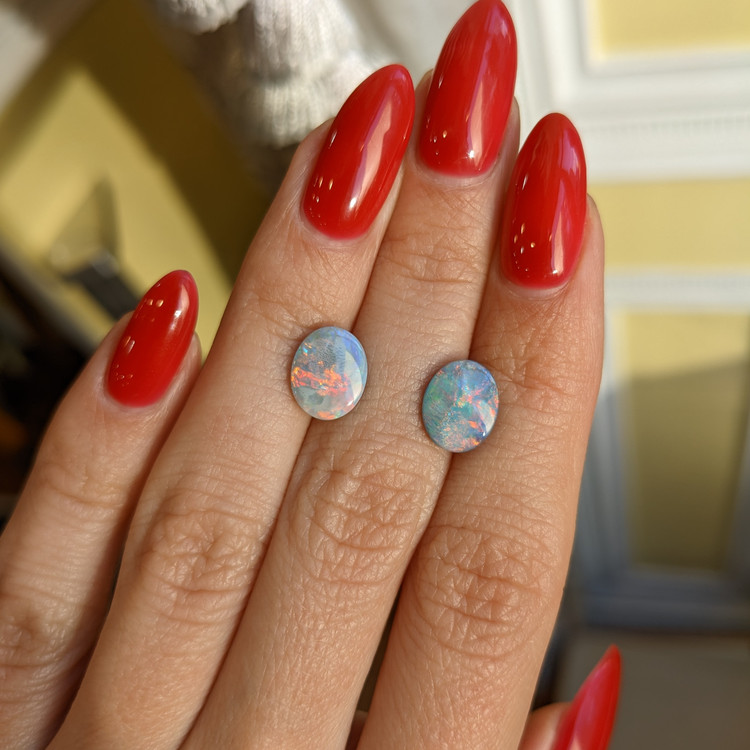 2.19 Ct.Tw. Cabochon Opal Pair from Australia