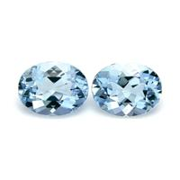 2.95 Ct.Tw.Total Carat Weight Aquamarine Pair from Brazil Video