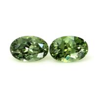 1.34&nbsp;Ct.Tw.Total Carat Weight Green Sapphire Pair from Ceylon (Sri Lanka) Video