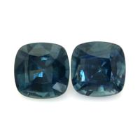 2.36 Ct.Tw.Total Carat Weight Greenish Blue Sapphire Pair from Madagascar Video