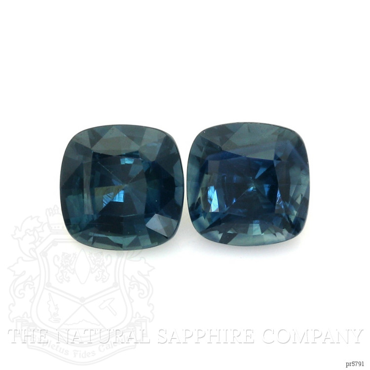 2.36 Ct.Tw. Greenish Blue Sapphire Pair from Madagascar