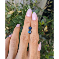 2.36&nbsp;Ct.Tw.Total Carat Weight Greenish Blue Sapphire Pair from Madagascar Life Style