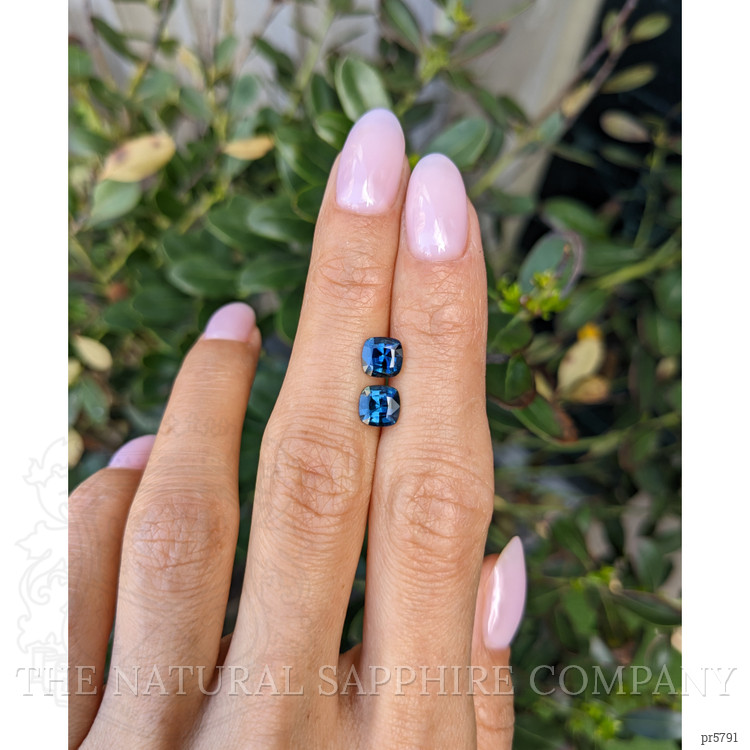 2.36 Ct.Tw. Greenish Blue Sapphire Pair from Madagascar