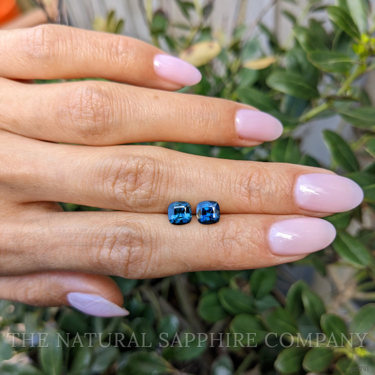2.36 Ct.Tw. Greenish Blue Sapphire Pair from Madagascar