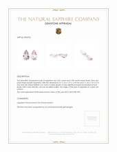 6.44 Ct.Tw.Total Carat Weight Purple Sapphire Pair from Ceylon (Sri Lanka) Appraisal