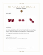 1.36 Ct.Tw.Total Carat Weight Pinkish Red Ruby Pair from Mozambique Appraisal