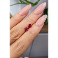 1.21 Ct.Tw.Total Carat Weight Ruby Pair from Mozambique Life Style