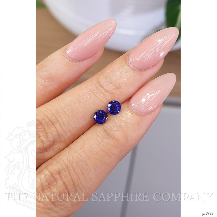 0.91 Ct.Tw. Blue Sapphire Pair from Ceylon (Sri Lanka)