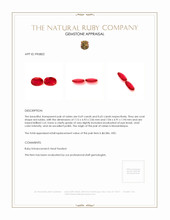 1.34 Ct.Tw.Total Carat Weight Ruby Pair from Mozambique Appraisal