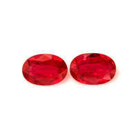 1.34 Ct.Tw.Total Carat Weight Ruby Pair from Mozambique Video