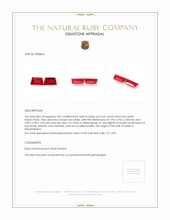 1.28 Ct.Tw.Total Carat Weight Ruby Pair from Mozambique Appraisal