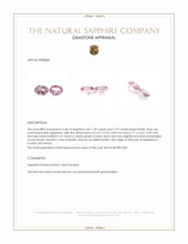 2.86 Ct.Tw.Total Carat Weight Pink Sapphire Pair from Ceylon (Sri Lanka) Appraisal