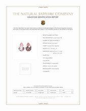 3.10 Ct.Tw.Total Carat Weight Pink Sapphire Pair from Ceylon (Sri Lanka) Scan Report