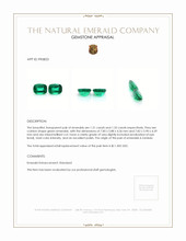 2.66 Ct.Tw.Total Carat Weight Emerald Pair from Zambia Appraisal