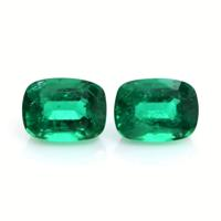 2.66 Ct.Tw.Total Carat Weight Emerald Pair from Zambia Video