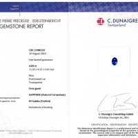 9.58 Ct.Tw.Total Carat Weight Blue Sapphire Pair from Ceylon (Sri Lanka) Scan Report