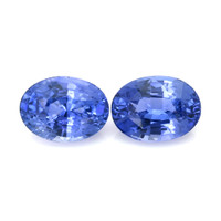 9.58&nbsp;Ct.Tw.Total Carat Weight Blue Sapphire Pair from Ceylon (Sri Lanka) Video