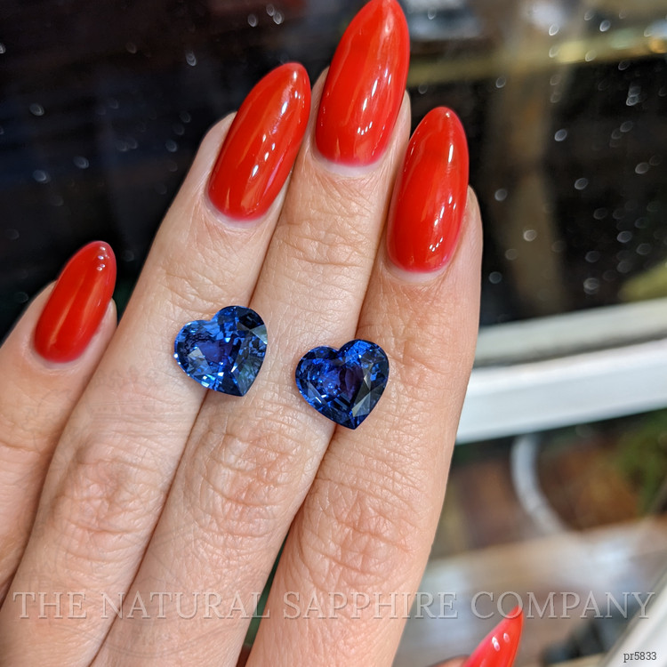 9.37 Ct.Tw. Blue Sapphire Pair from Ceylon (Sri Lanka)