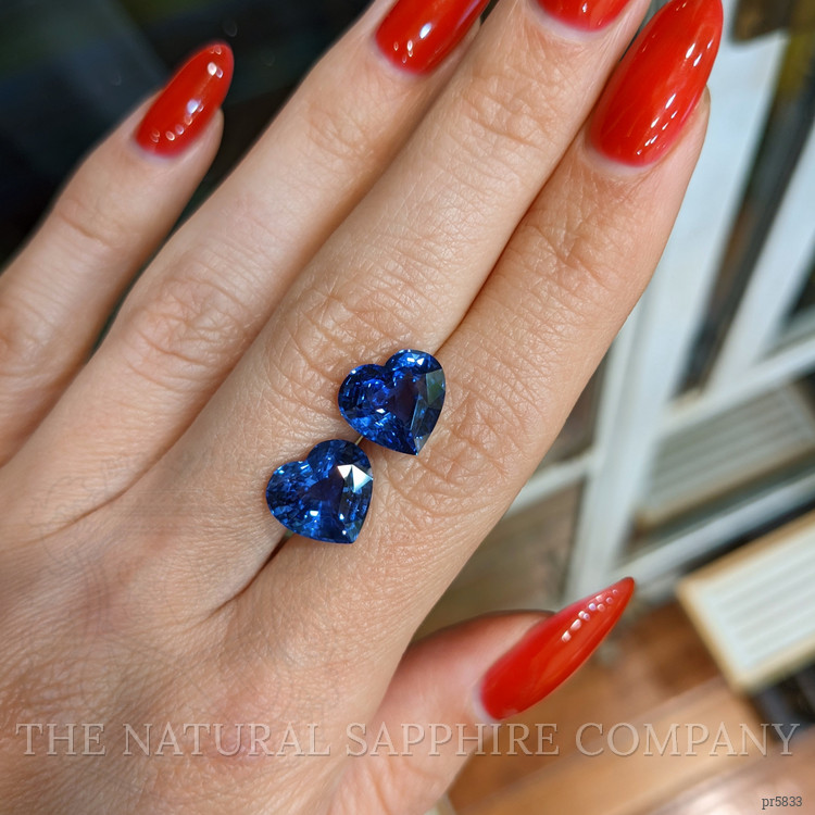 9.37 Ct.Tw. Blue Sapphire Pair from Ceylon (Sri Lanka)