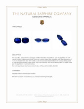 10.04 Ct.Tw.Total Carat Weight Blue Sapphire Pair from Ceylon (Sri Lanka) Appraisal