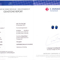 10.04 Ct.Tw.Total Carat Weight Blue Sapphire Pair from Ceylon (Sri Lanka) Scan Report